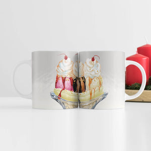 Banana Split Mug Mug White Clock Canvas
