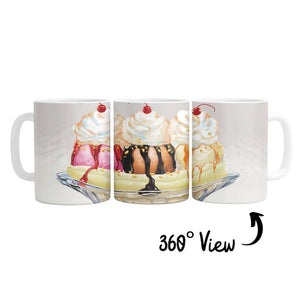 Banana Split Mug Mug White Clock Canvas