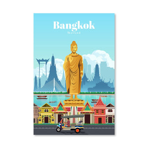 Bangkok Canvas - Studio 324 Art Clock Canvas