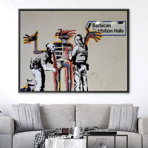 Banksy Barbican Canvas Art Clock Canvas