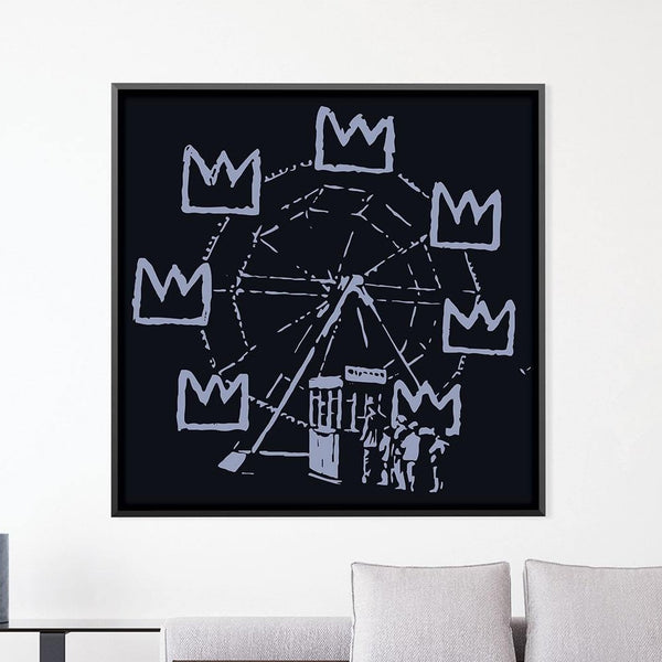 Banksy Basquiat Ferris Wheel Canvas Art Clock Canvas