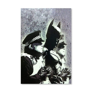 Banksy Batman and the Police Canvas Art Clock Canvas