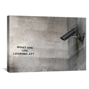 Banksy CCTV Canvas Art Clock Canvas