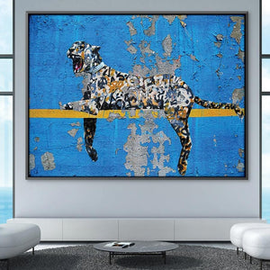 Banksy Cheetah Canvas Art Clock Canvas