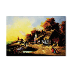 Banksy Countryside Graffiti Canvas Art Clock Canvas