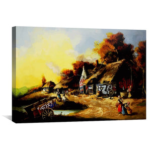 Banksy Countryside Graffiti Canvas Art Clock Canvas
