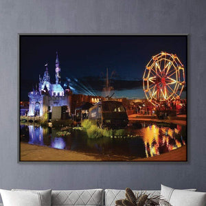 Banksy Dismaland Canvas Art Clock Canvas