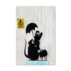 Banksy English Rat Portrait Canvas Art Clock Canvas