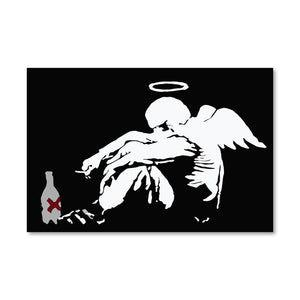 Banksy Fallen Angel Canvas Art Clock Canvas
