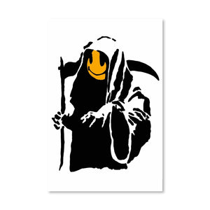 Banksy Grim Reaper Canvas Art Clock Canvas