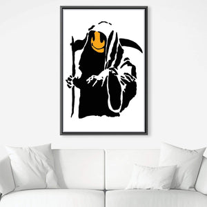 Banksy Grim Reaper Canvas Art Clock Canvas