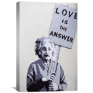 Banksy Love Is The Answer Canvas Art Clock Canvas