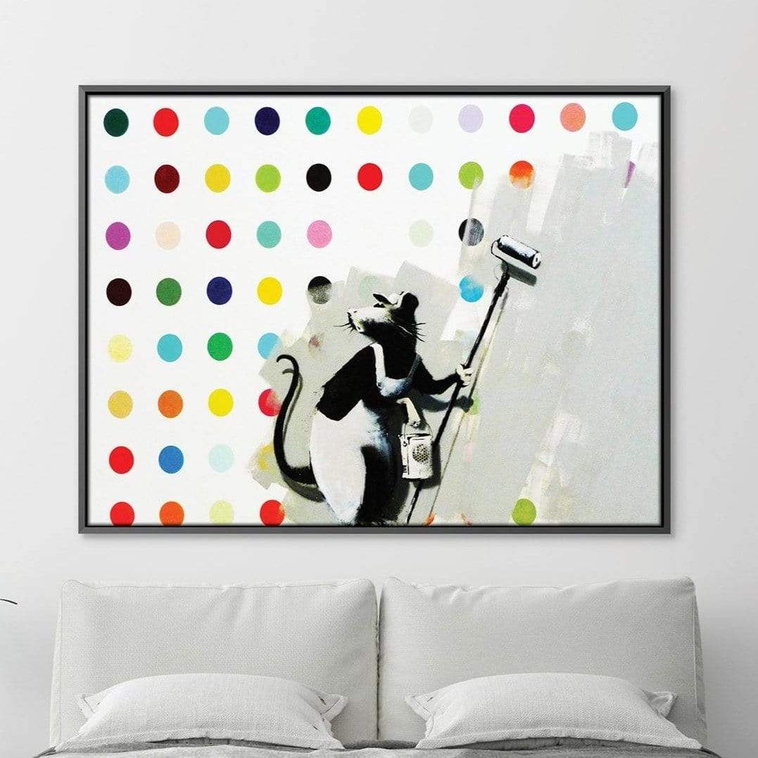 Banksy LSD Damien Hirst Canvas Art Clock Canvas