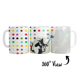 Banksy LSD Damien Hirst Mug Mug White Clock Canvas