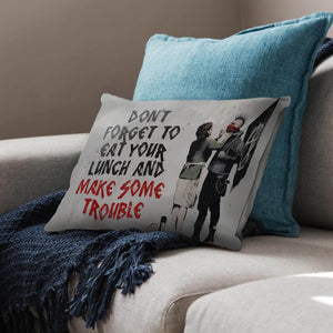 Banksy Make Some Trouble Cushion Cushion Cushion Landscape Clock Canvas