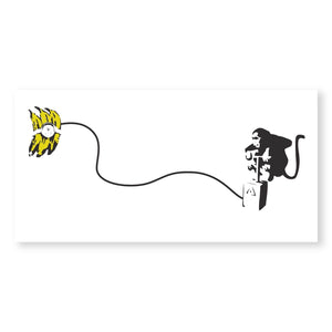 Banksy Monkey Banana Bomb Canvas Art Clock Canvas