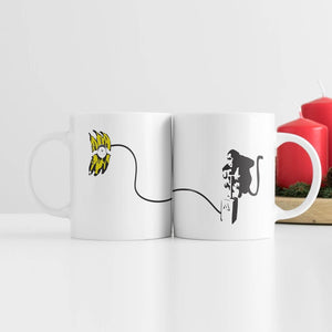 Banksy Monkey Banana Bomb Mug Mug White Clock Canvas