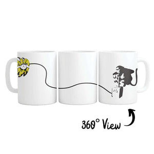 Banksy Monkey Banana Bomb Mug Mug White Clock Canvas