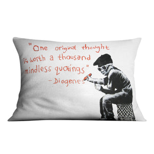 Banksy One Original Thought Cushion Cushion Cushion Landscape Clock Canvas