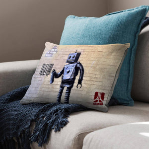 Banksy Robot Cushion Cushion Cushion Landscape Clock Canvas