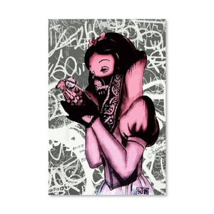 Banksy Snow White Grenade Canvas Art Clock Canvas