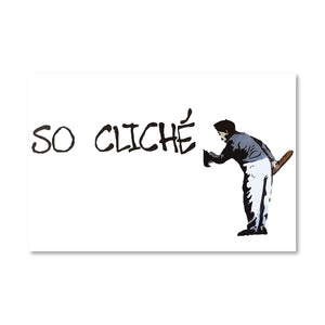 Banksy So Cliche Canvas Art Clock Canvas