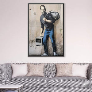 Banksy Steve Jobs Canvas Art Clock Canvas
