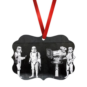 Banksy Stormtroopers Filming Oscars Ornament Christmas Ornament Victorian 10.8 x 8cm Clock Canvas