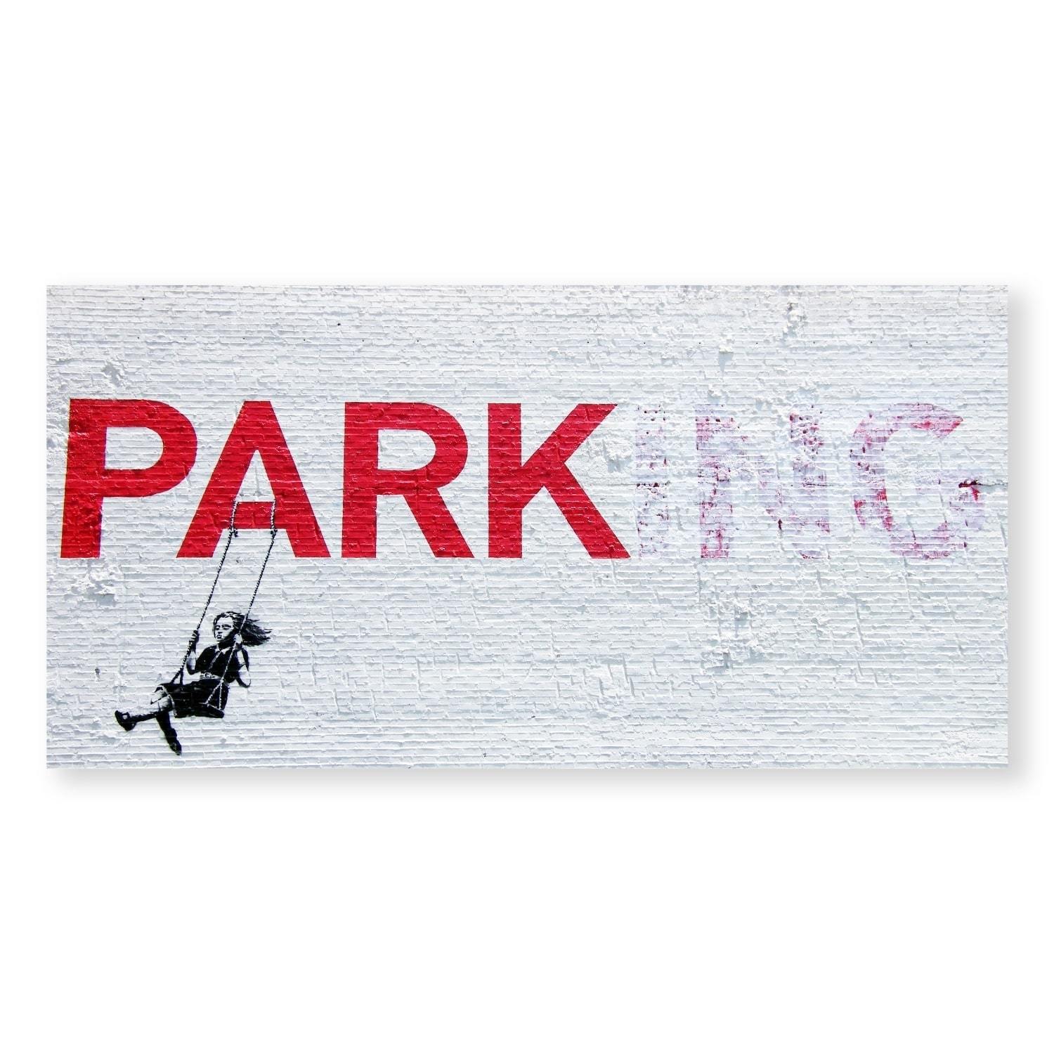 Banksy Swing Girl Canvas Art Clock Canvas