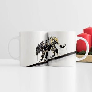 Banksy Tiger Mug Mug White Clock Canvas