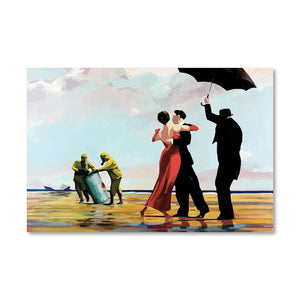 Banksy Toxic Beach Canvas Art Clock Canvas
