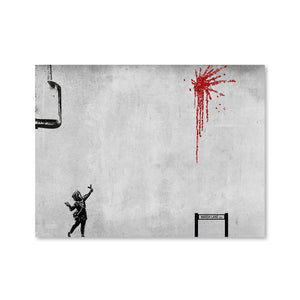 Banksy Valentines Day Canvas Art Clock Canvas