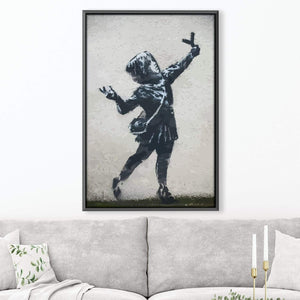 Banksy Valentines Day Marsh Lane Canvas Art Clock Canvas