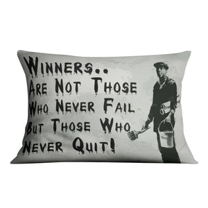 Banksy Winners Are Not Cushion Cushion Cushion Landscape Clock Canvas