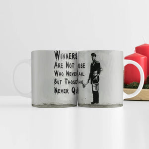 Banksy Winners Are Not Mug Mug White Clock Canvas