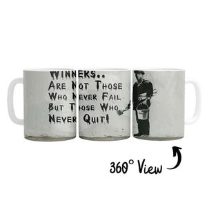 Banksy Winners Are Not Mug Mug White Clock Canvas