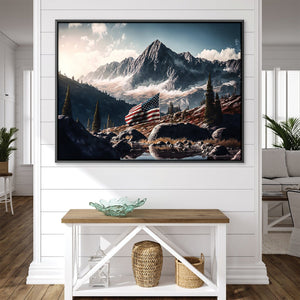 Base Flag Canvas Art Clock Canvas