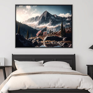 Base Flag Canvas Art Clock Canvas