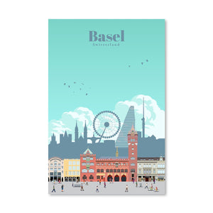 Basel Canvas - Studio 324 Art Clock Canvas