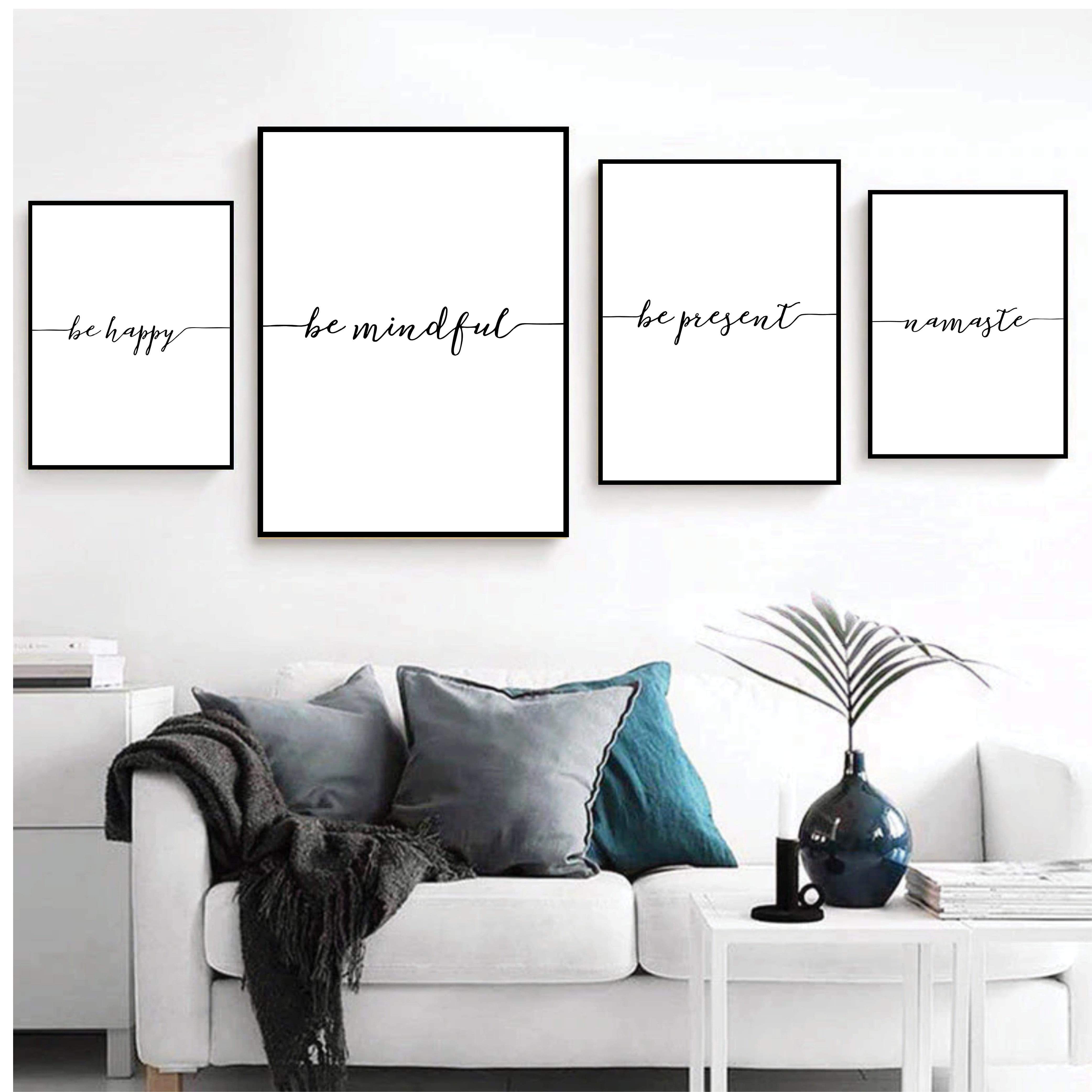 Be Happy Canvas Art Clock Canvas