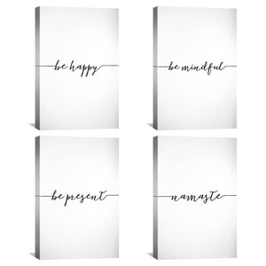 Be Happy Canvas Art Clock Canvas