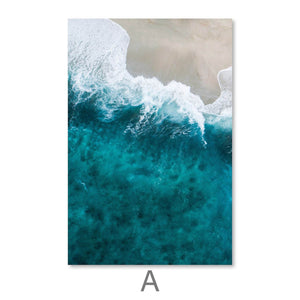 Beach Canvas Art A / 40 x 60cm / Unframed Canvas Print Clock Canvas