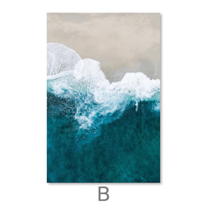 Beach Canvas Art B / 40 x 60cm / Unframed Canvas Print Clock Canvas