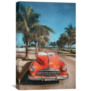 Beach Drives Canvas Art Clock Canvas