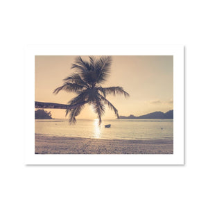 Beach Vacation Print Art Clock Canvas