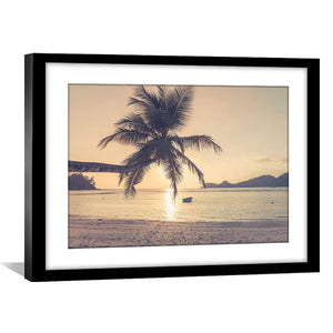 Beach Vacation Print Art 45 x 30cm / Unframed Canvas Print Clock Canvas