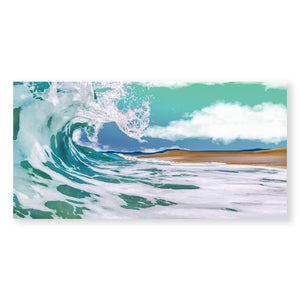 Beach Wave Canvas Art Clock Canvas