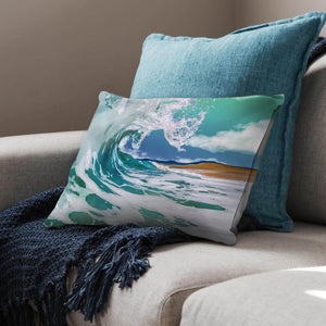 Beach Wave Cushion Cushion Cushion Landscape Clock Canvas