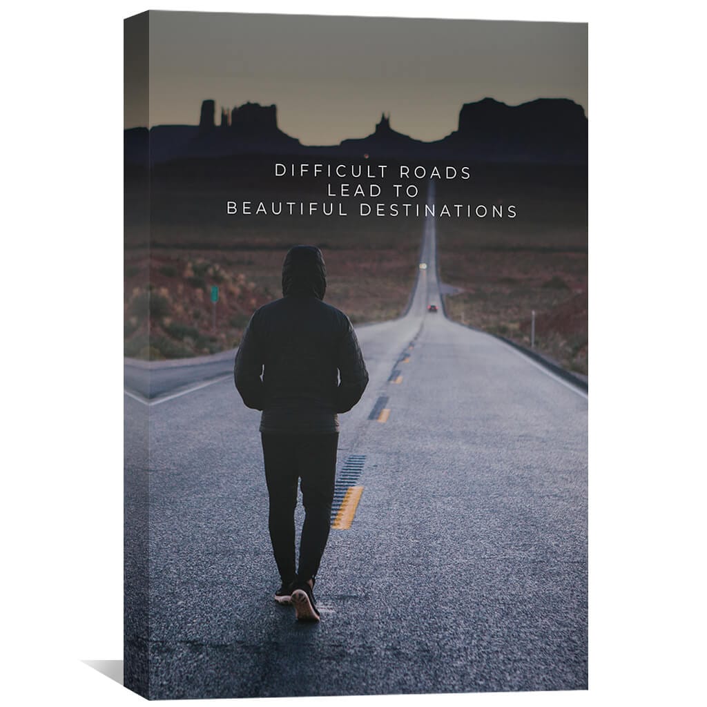 Beautiful Destinations Canvas Art 30 x 45cm / Standard Gallery Wrap Clock Canvas