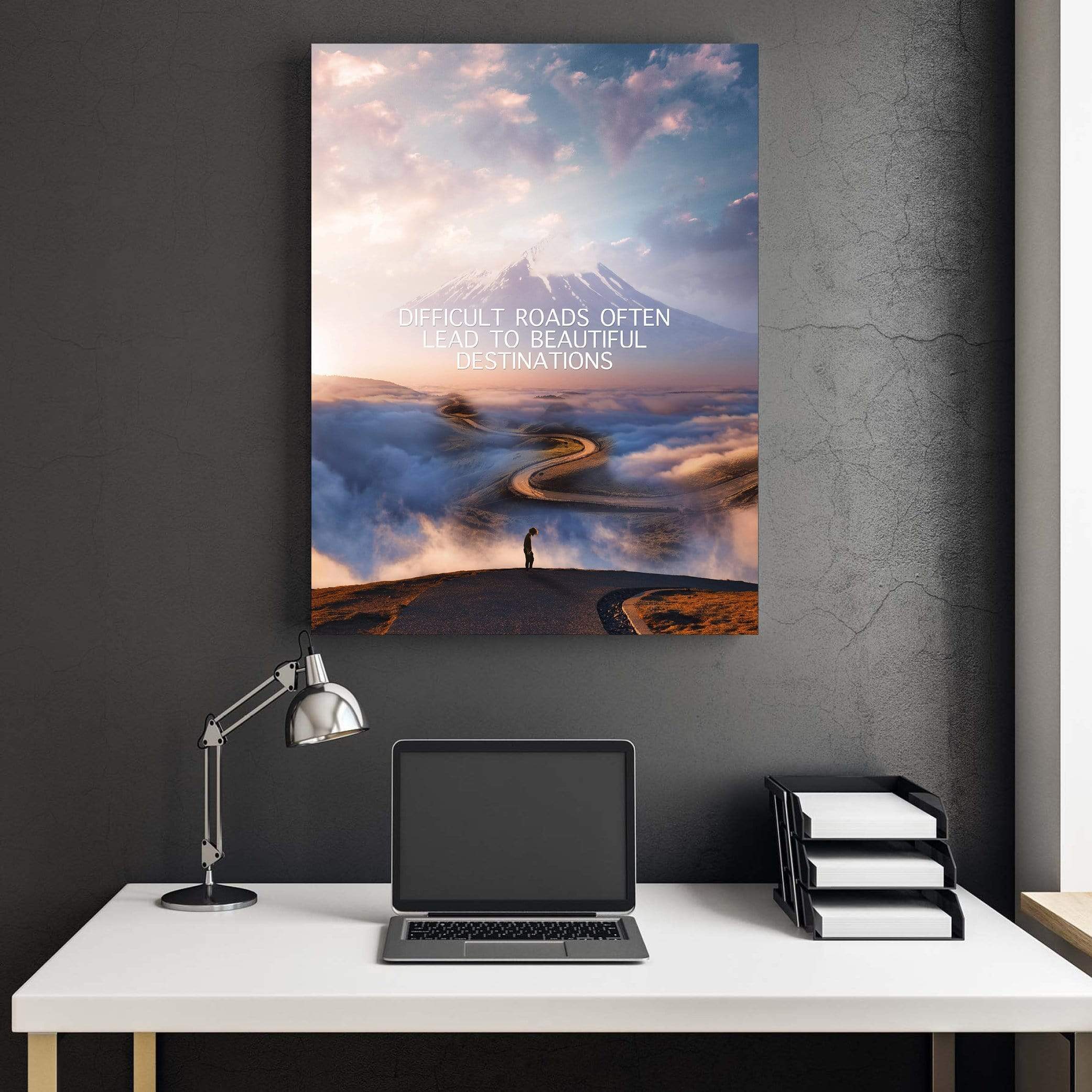 Beautiful Destinations - Mountain Canvas Art Clock Canvas